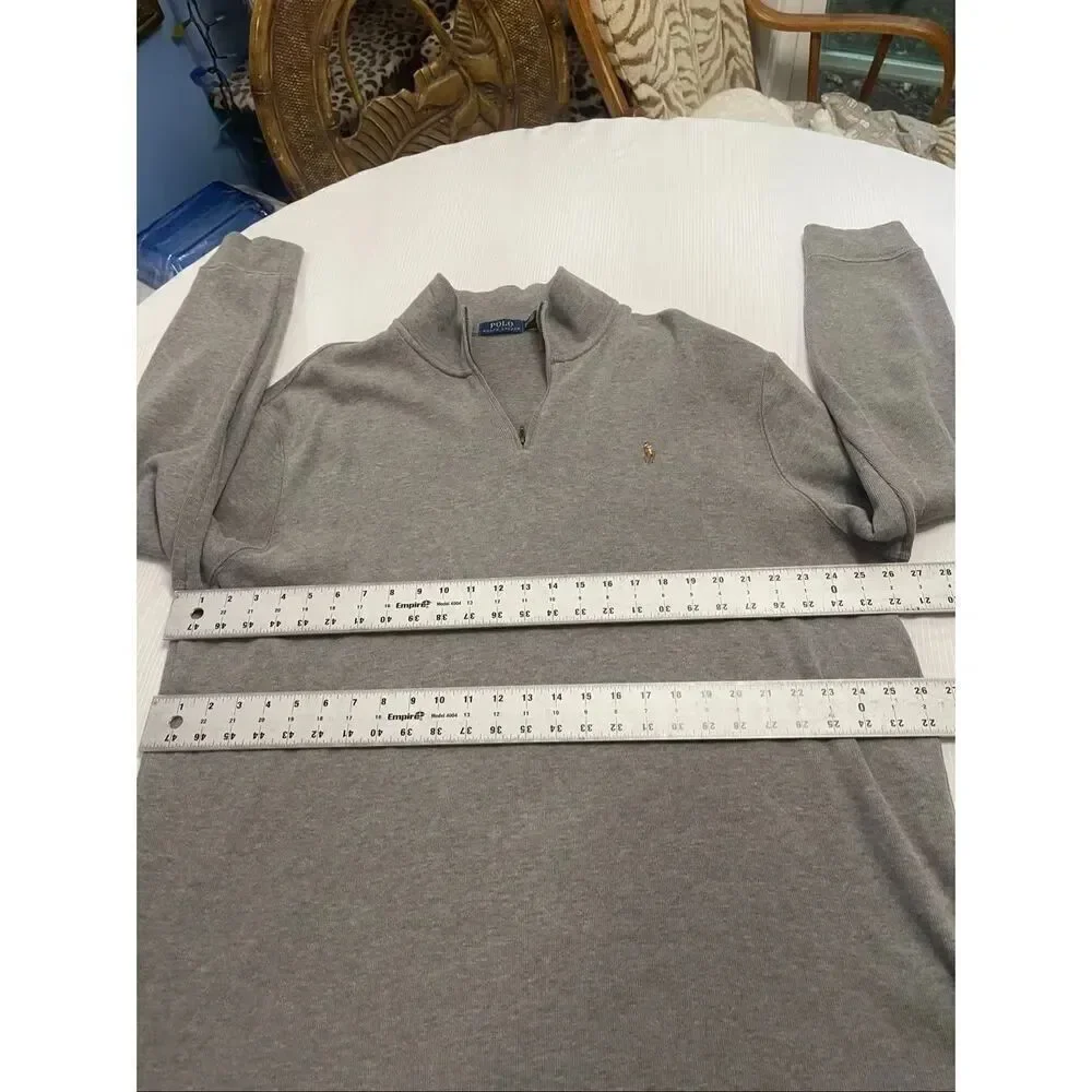 Polo Ralph Lauren Men’s Grey Quarter Zip Sweater Pullover Size XXL